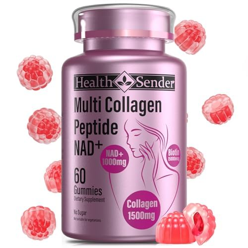 Boîte HealthSender Collagen Gummies prête pour votre routine beauté.