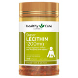 Healthy Care Lécithine en bouteille, soutien potentiel au métabolisme des graisses.