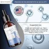 Gouttes Zinc Healthy Genetics en dispersion prête à être versée pour l'apport quotidien.