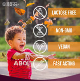 Healthy Genetics Probiotiques liquides enfants sans produits laitiers, solution adaptée.