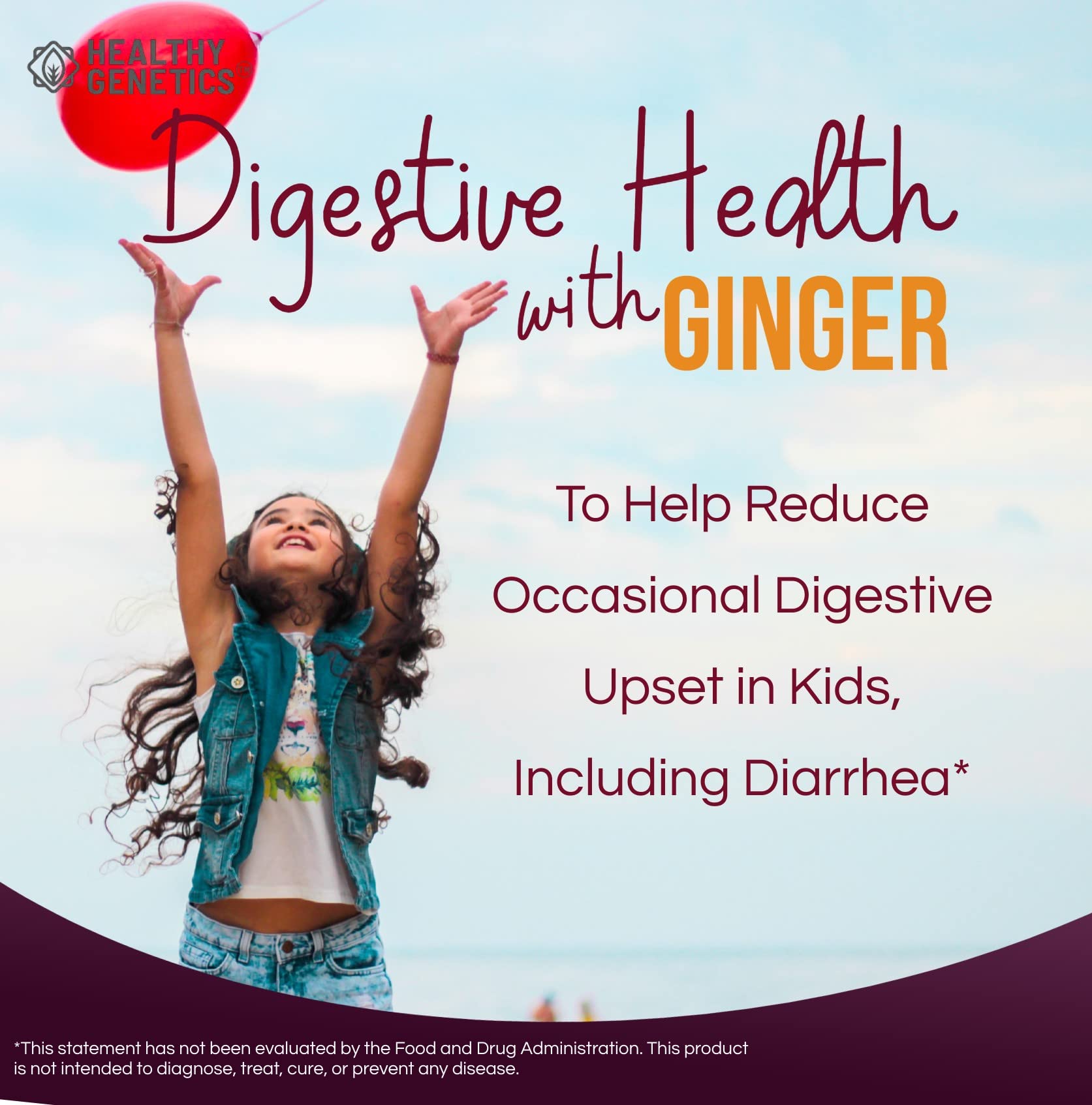 Healthy Genetics Probiotiques liquides enfants, versement pratique d'une goutte.