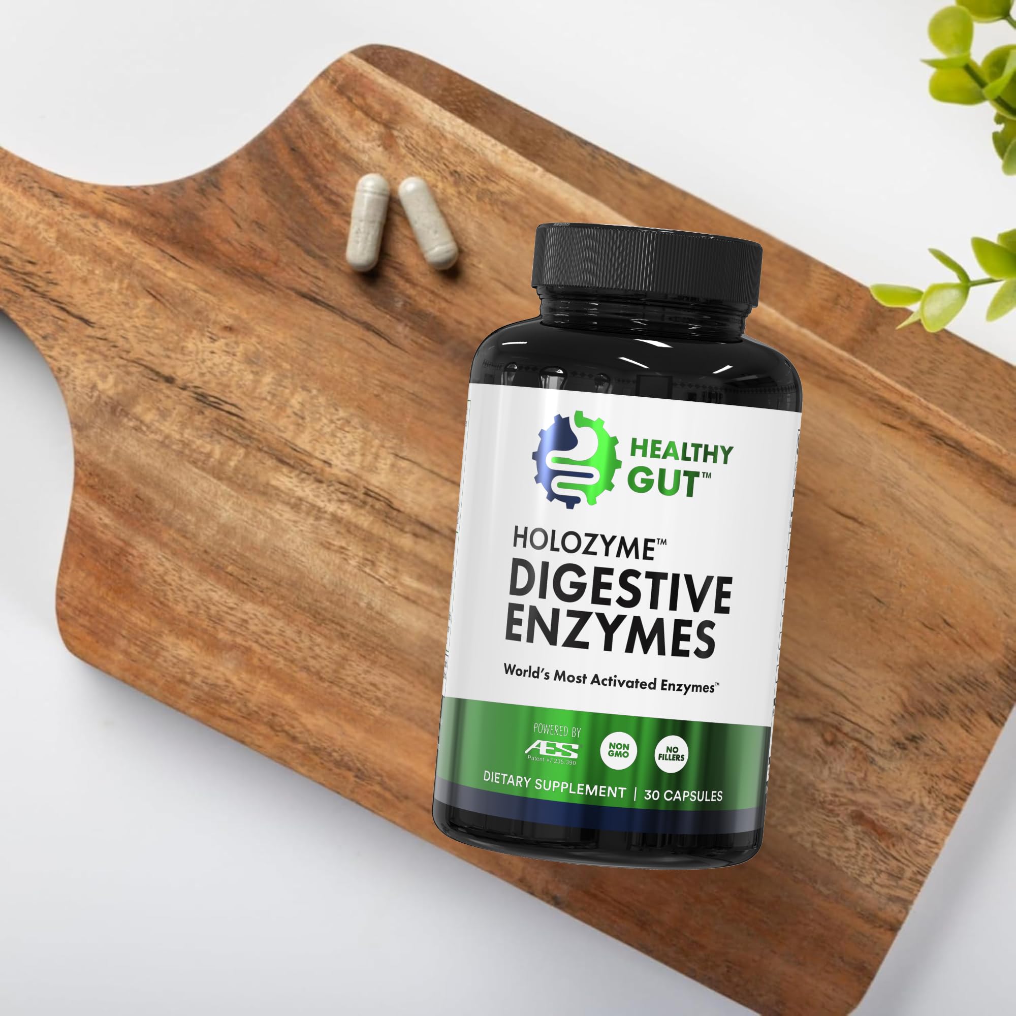 Healthy Gut HoloZyme Max absorption renforcée par minéraux et invertase pour le FODMAP.
