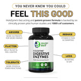 Healthy Gut HoloZyme Max - Liste d’ingrédients avec enzymes clés