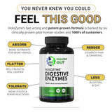 Healthy Gut HoloZyme Max sans agents de remplissage ni OGM ni gluten.