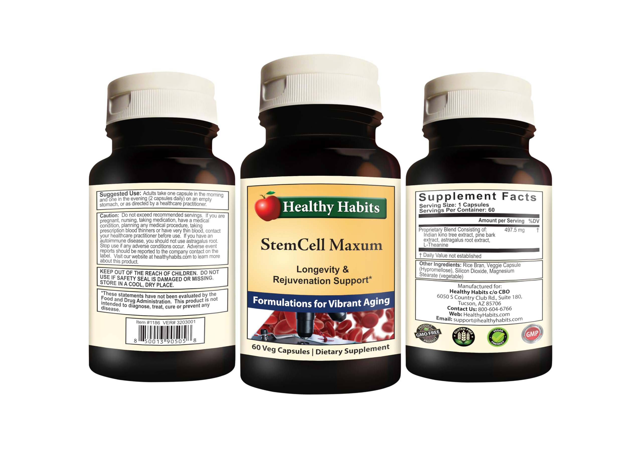 Healthy Habits StemCell Maxum gelules, prise quotidienne pour routine bien-être