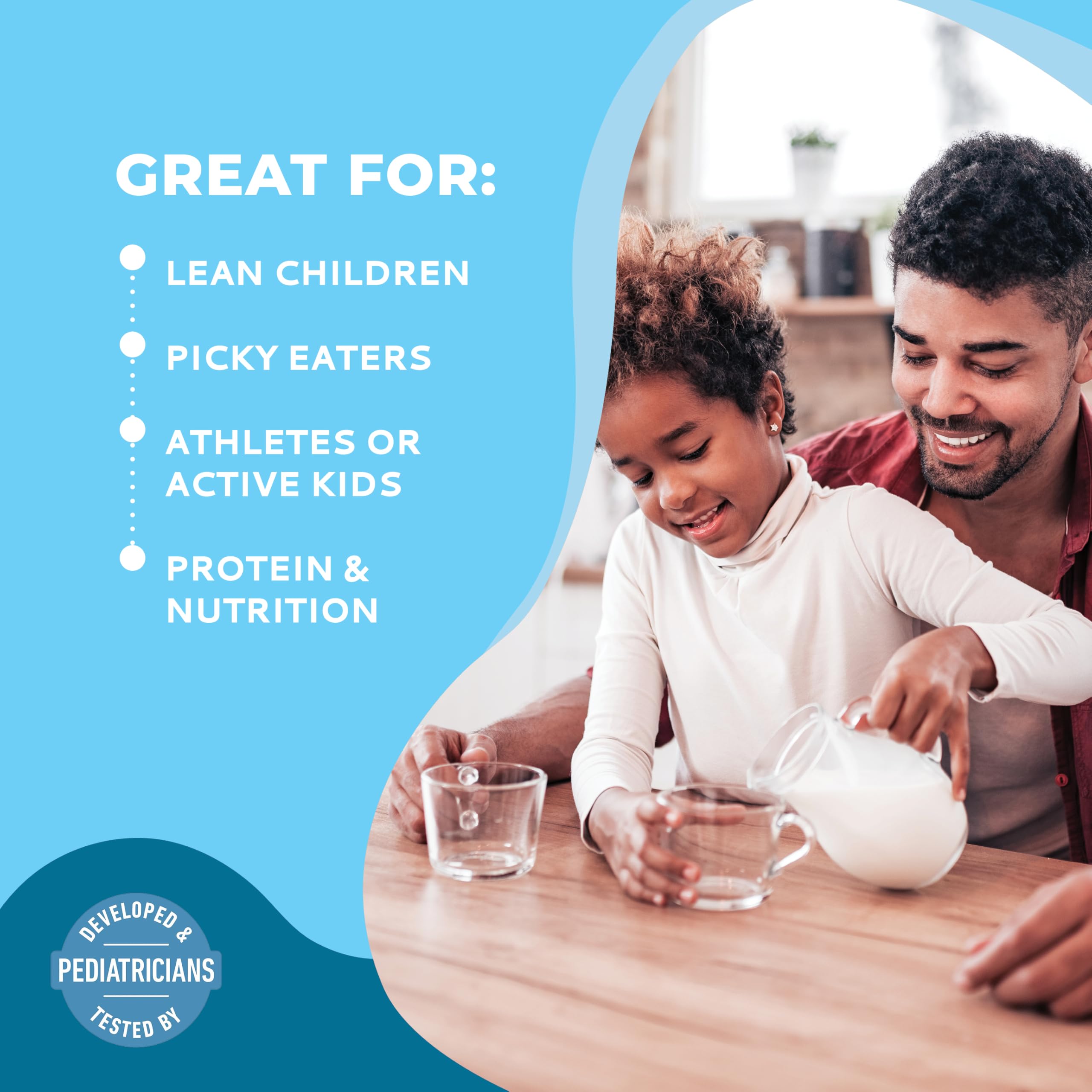 Healthy Heights étiquette nutritionnelle protéine enfant chocolat détaillée