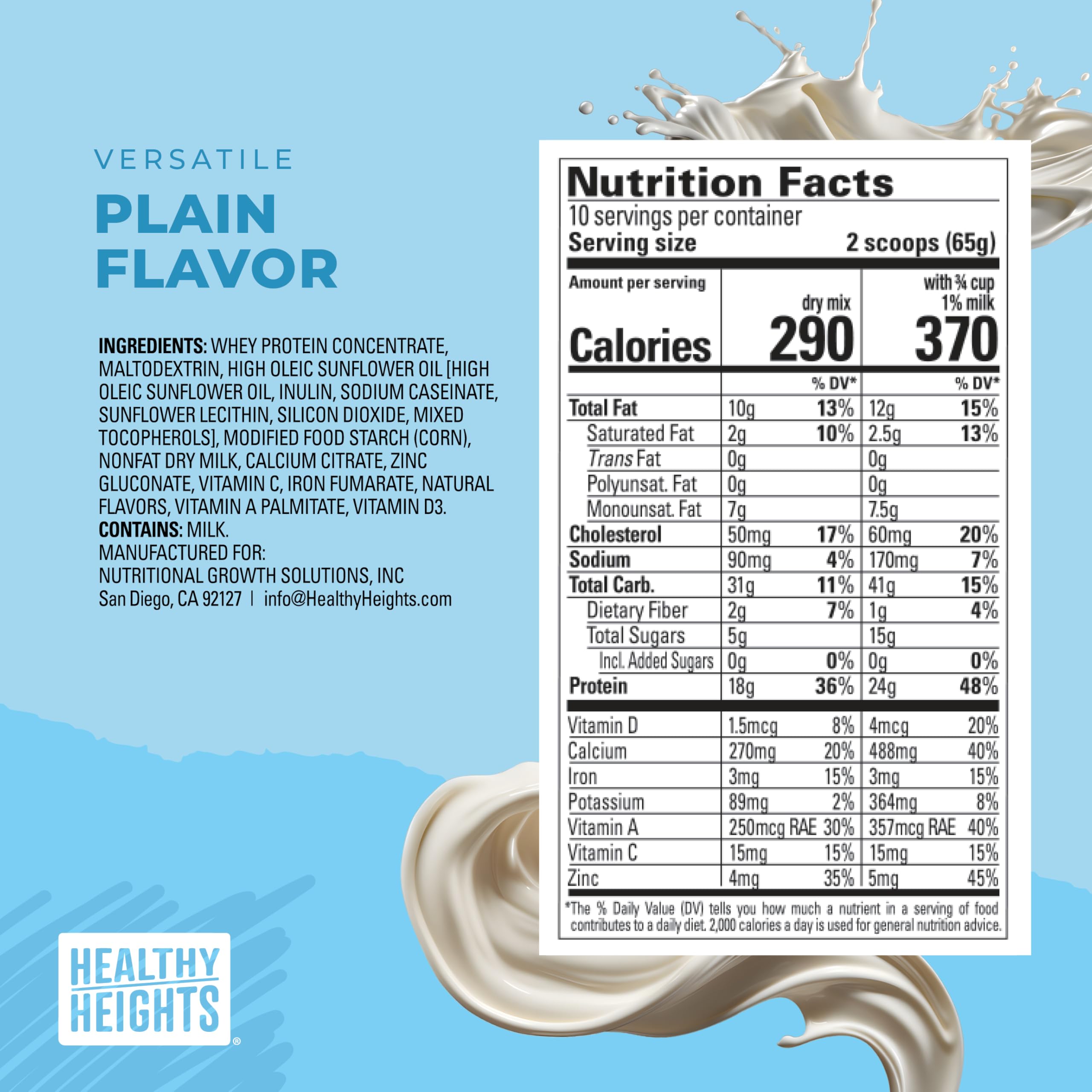 Healthy Heights Grow Daily: étiquette-nutrition-protéine-enfant pour suivre les apports.