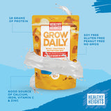 Healthy Heights Grow Daily: verser-protéine-dans-verre pour boisson rapide après l'école.