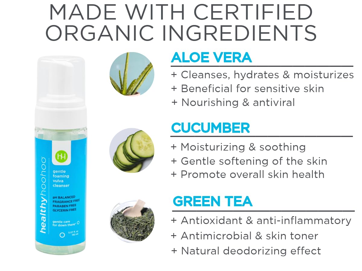 Healthy Hoohoo: extrait de concombre apaisant.