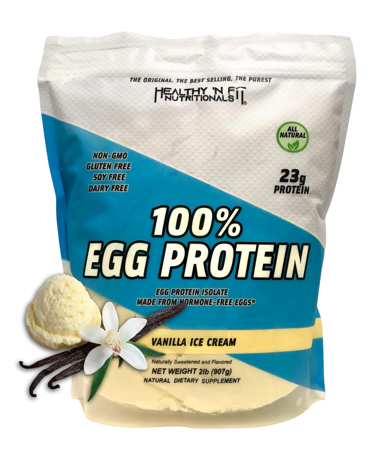 Healthy 'N Fit emballage protéine œuf vanille, sans additifs