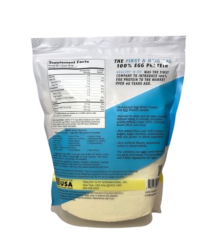 Cuillère-dose Healthy 'N Fit protéine d'œuf banane, dosage précis.
