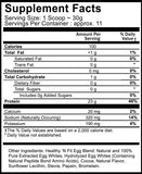 Healthy 'N Fit protéine d'œuf chocolat, mélange lisse, sans lactose.