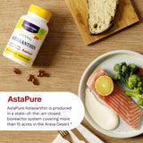 Healthy Origins Astaxanthin 4 mg emballage sans gluten adapté aux régimes sans gluten.