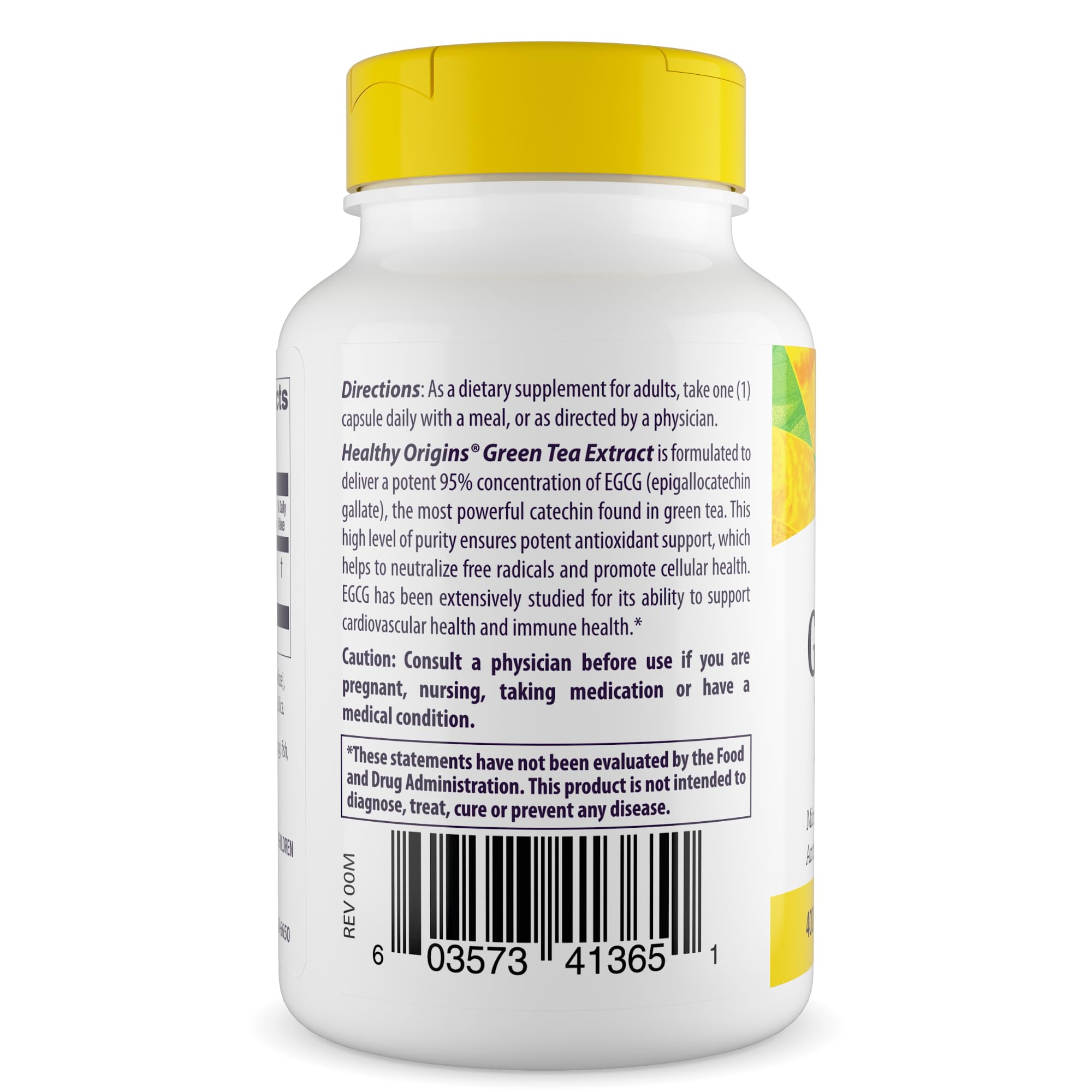 Healthy Origins bouteille extrait thé vert en capsules, concentration élevée d EGCG.