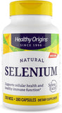 Healthy Origins sélénium 200 mcg capsules – formulation fermentée pour absorption potentielle.