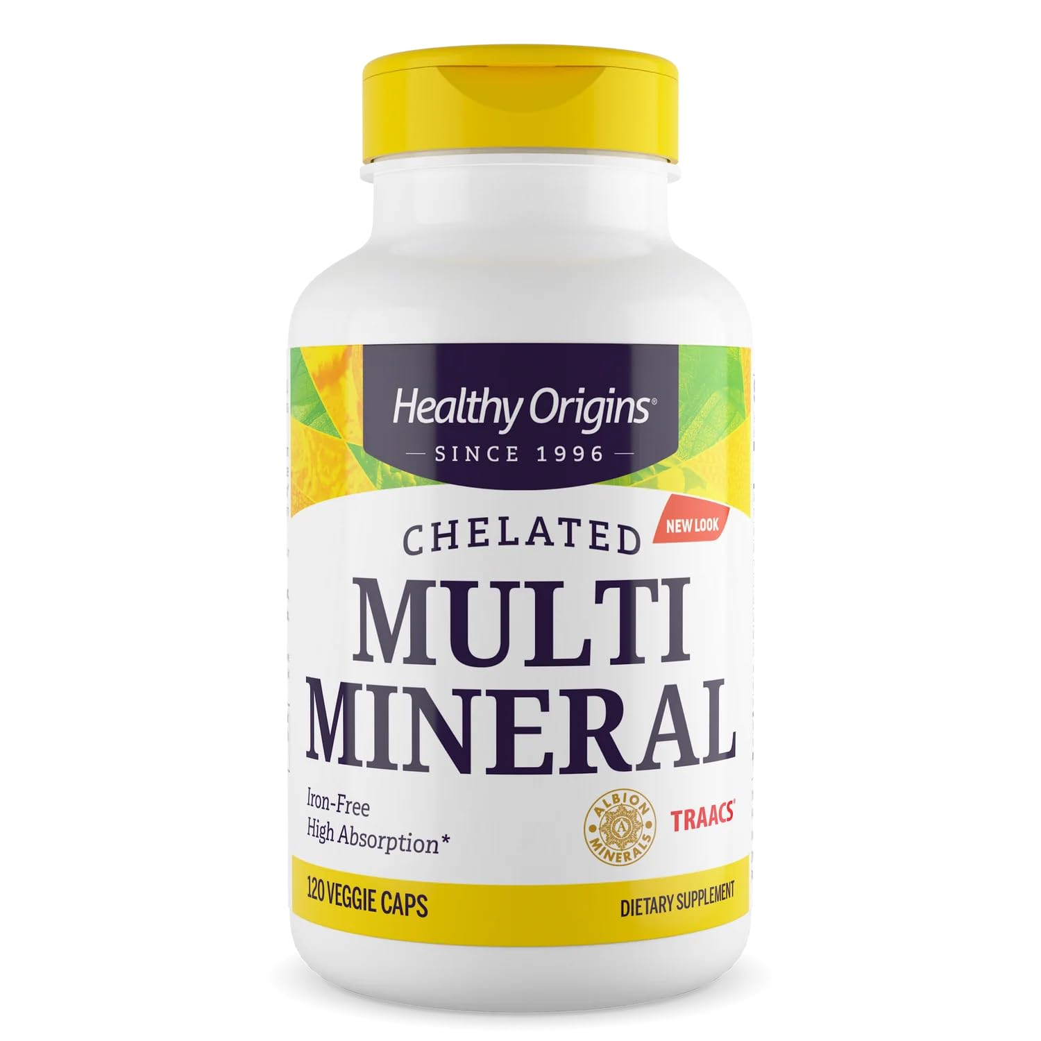 Healthy Origins Chelated Multi Mineral: bouteille 120 capsules prête à un usage quotidien.