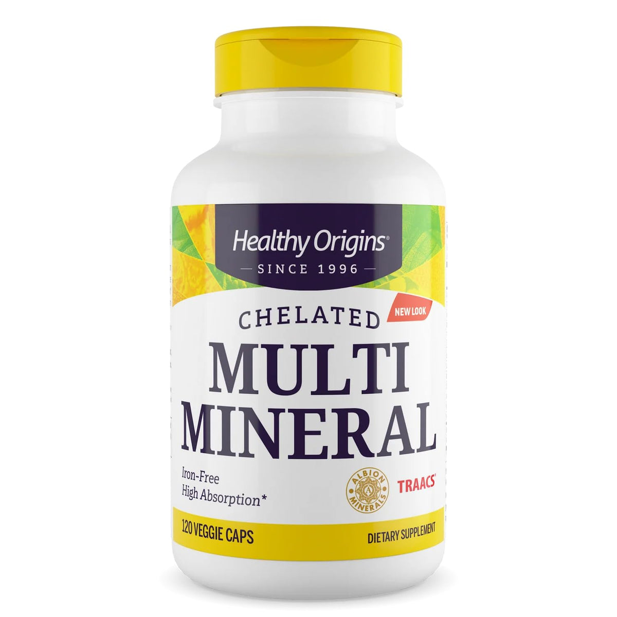 Healthy Origins Chelated Multi Mineral: bouteille 120 capsules prête à un usage quotidien.