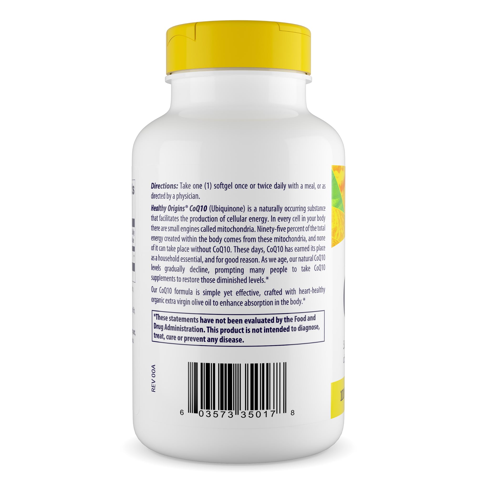 Healthy Origins CoQ10: gélules faciles à prendre, soutien potentiel d'énergie.