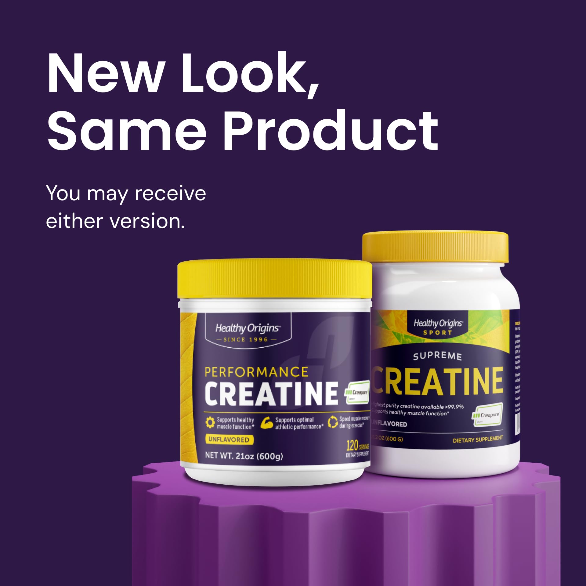 Healthy Origins Performance Creatine – logo Creapure, gage d’exigence qualité