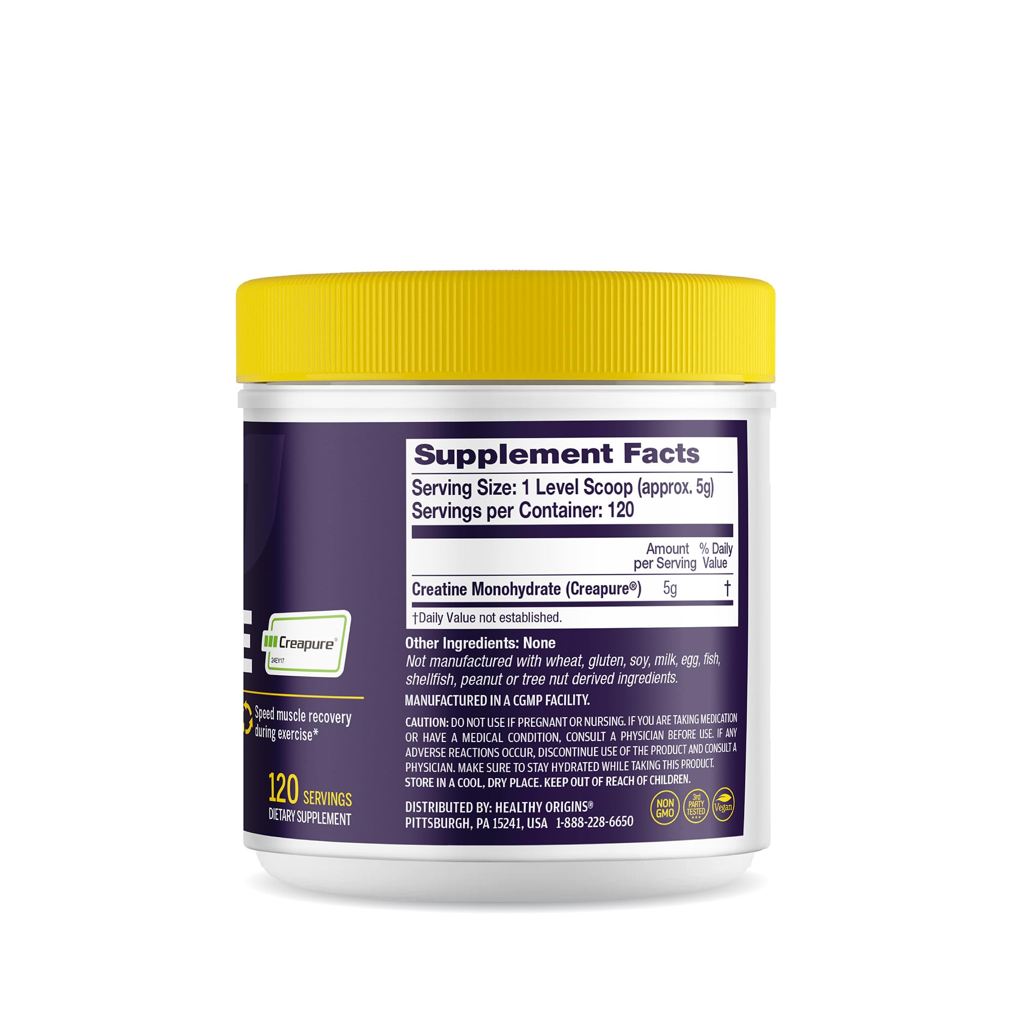 Healthy Origins Performance Creatine – poudre micronisée, mélange facile pour soutien à l’endurance