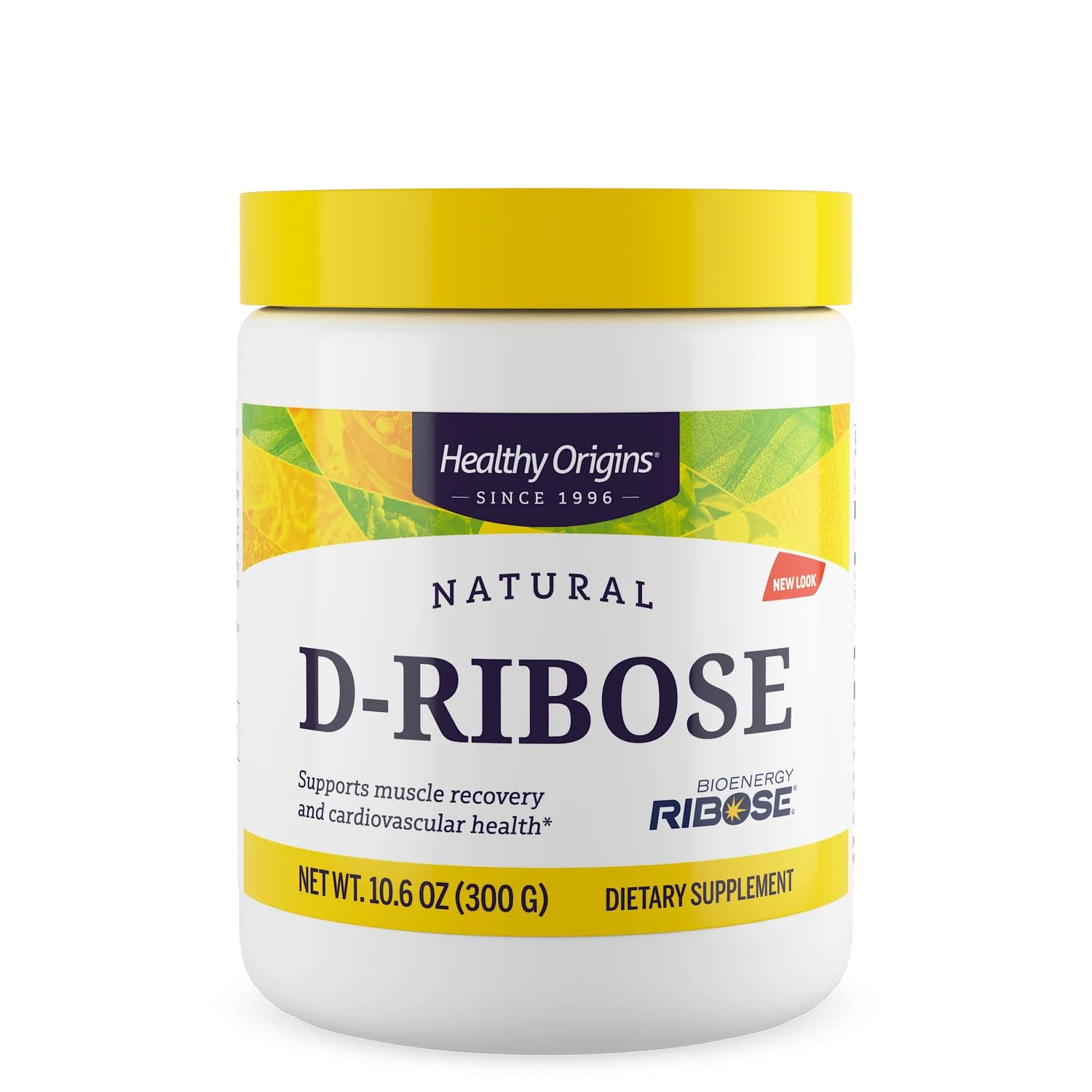 Healthy Origins D-Ribose Poudre – flacon, énergie naturelle potentielle pour la journée