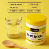 Healthy Origins D-Ribose Poudre – mesure en grammes, conversion facile pour routine
