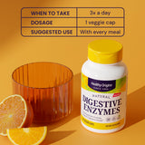 Gros plan sur les capsules Healthy Origins Digestives, présence de la formule végétale.