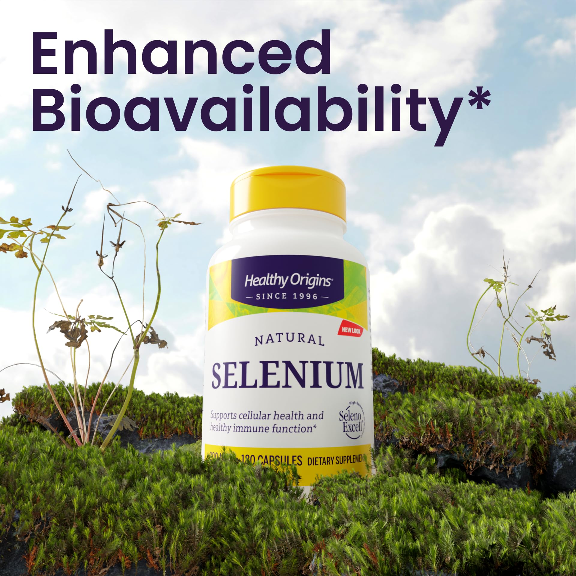 Healthy Origins emballage cartonné – emballage simple et purifié formulation fermentée.