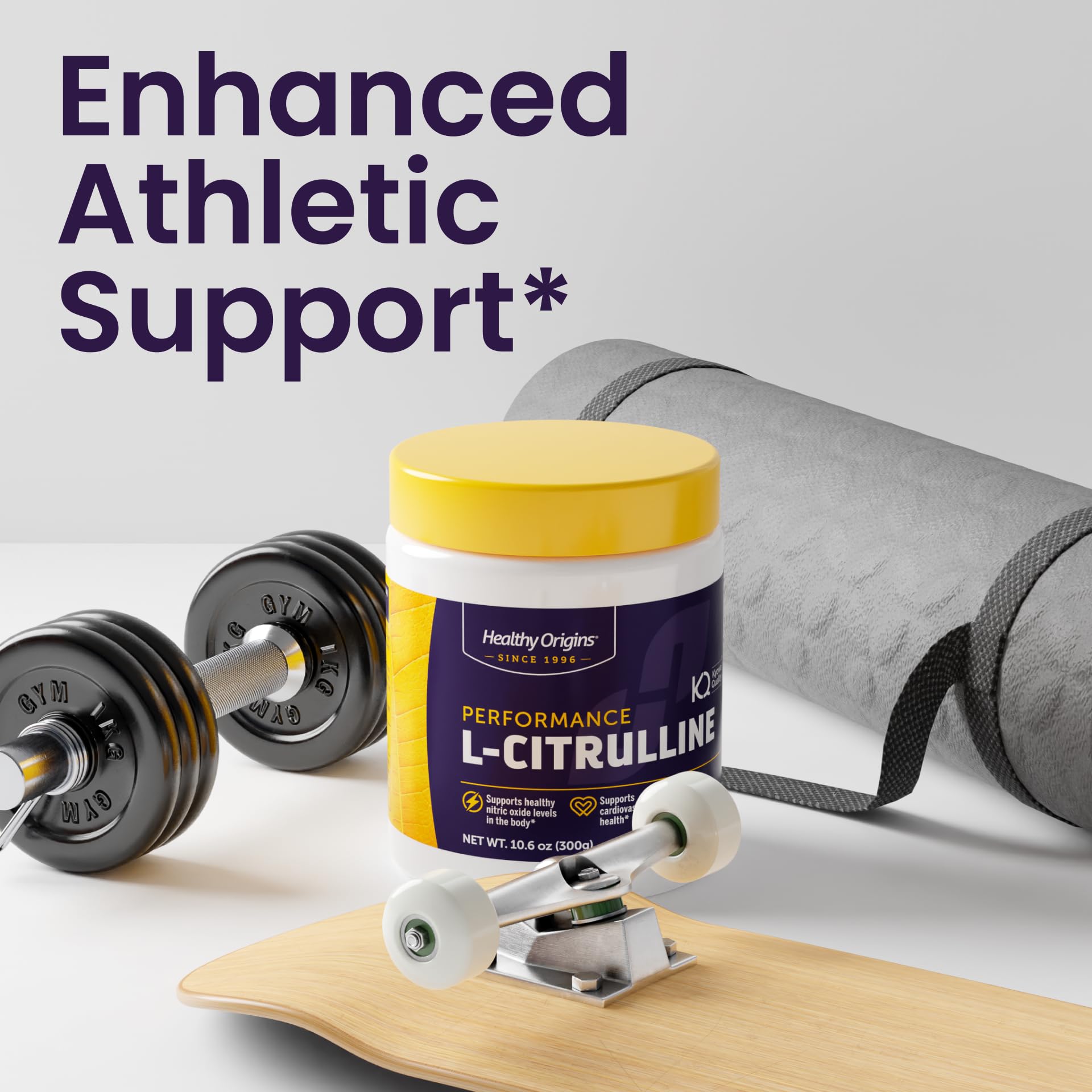 Healthy Origins L-Citrulline — fabriqué aux États‑Unis, contrôle qualité rigoureux.