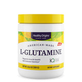 Healthy Origins L-Glutamine poudre en bouteille pour soutien quotidien après l'entraînement