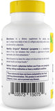 Healthy Origins Lycopène étiquette – information claire sur les ingrédients sans OGM et sans gluten.
