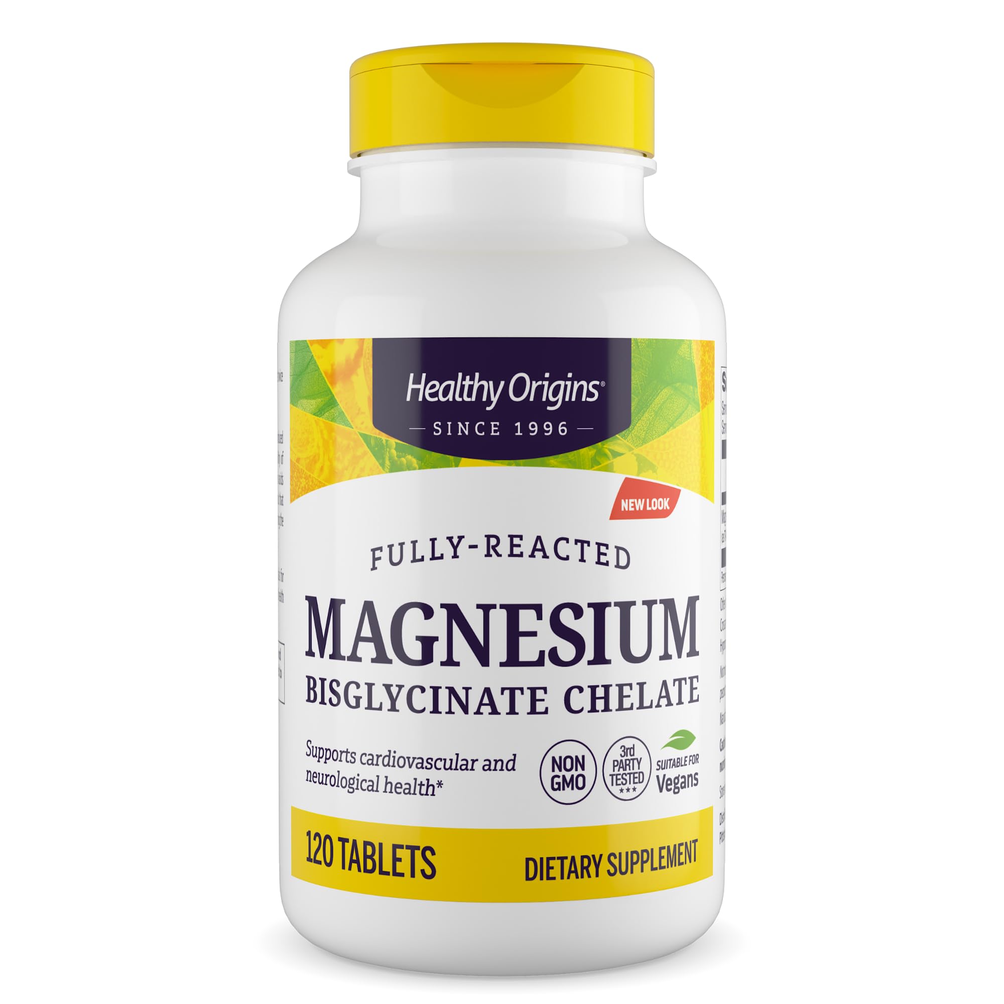 Healthy Origins Magnésium bisglycinate chélaté—emballage pratique pour un soutien quotidien