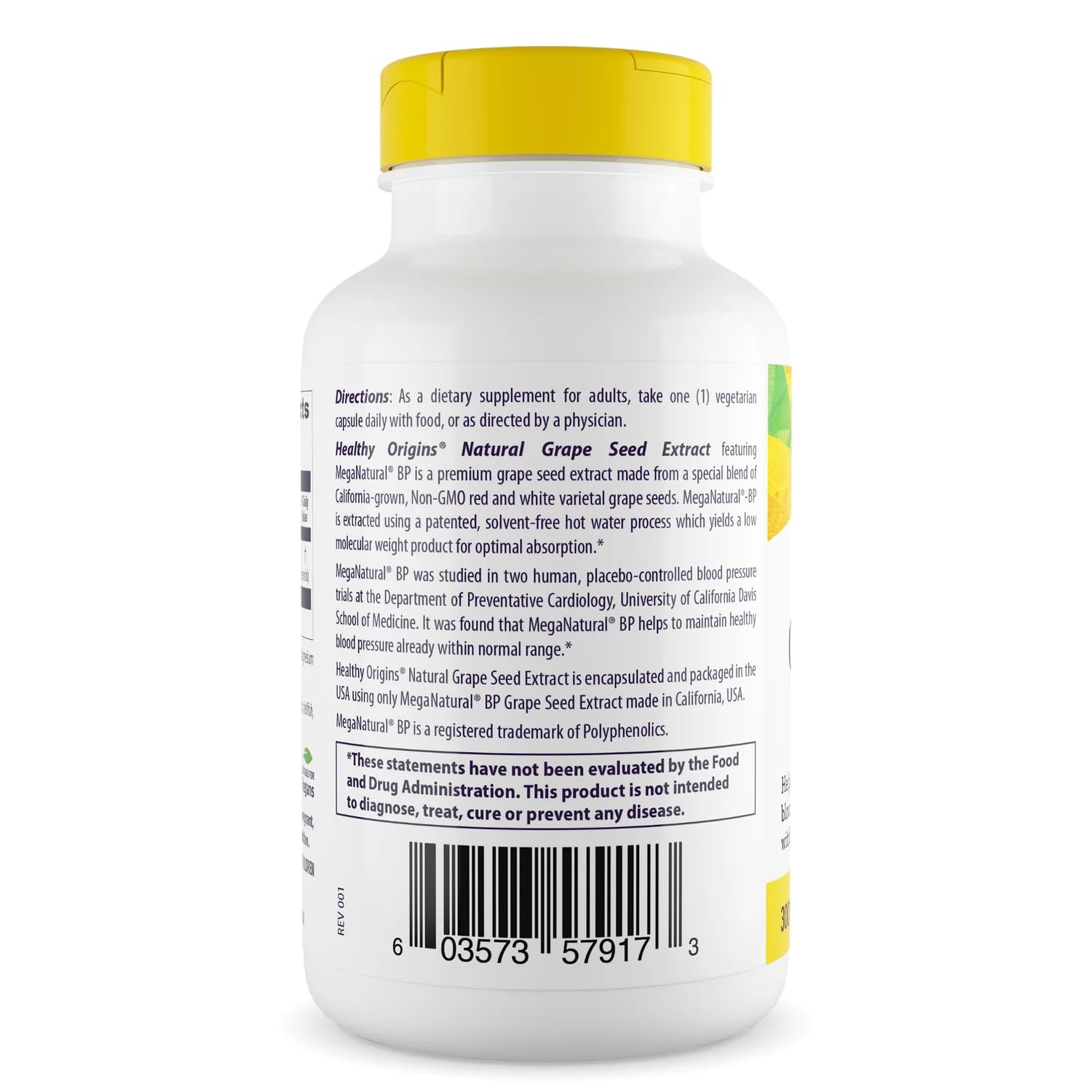 Healthy Origins MegaNatural-BP – capsules, absorption améliorée pour usage quotidien.