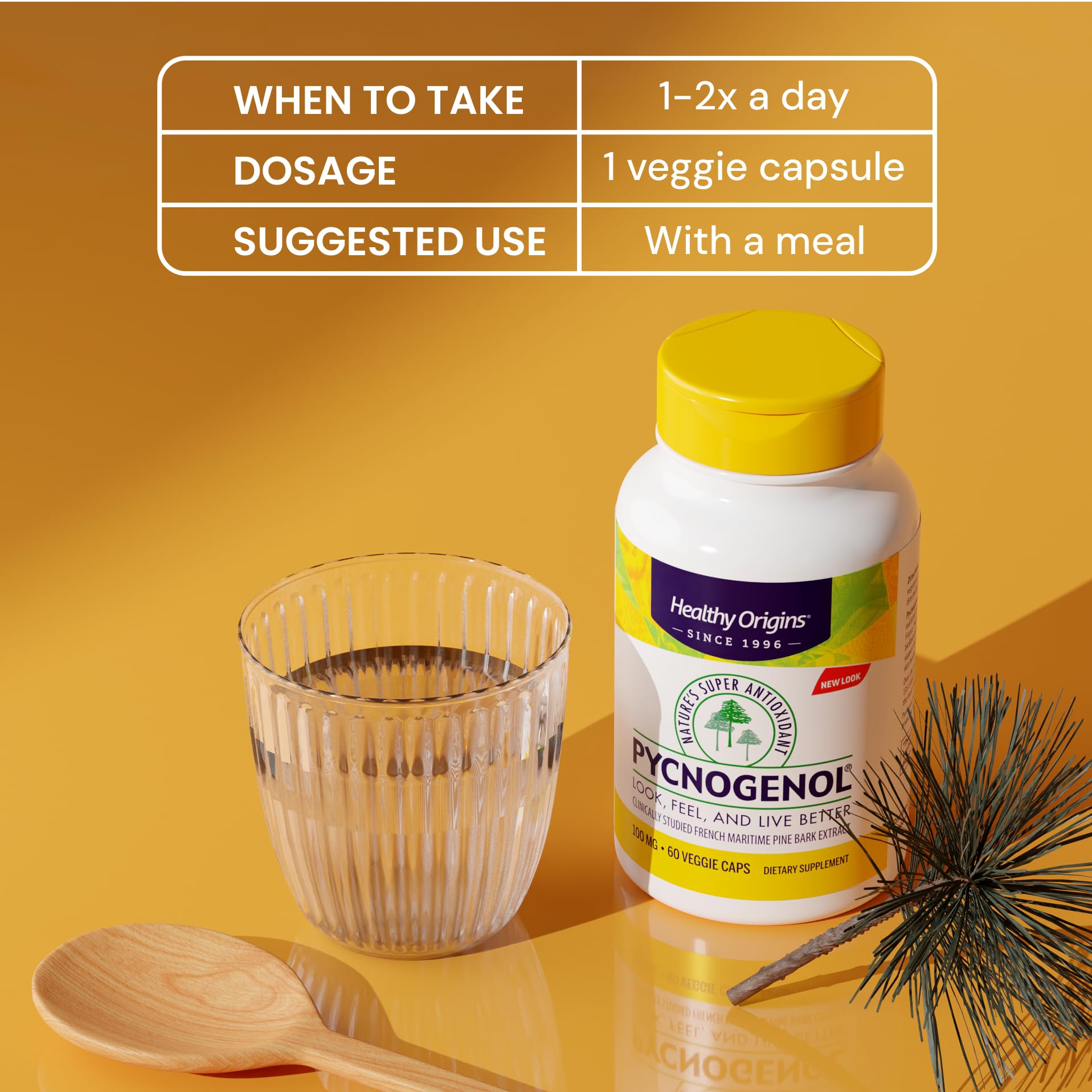 Healthy Origins Pycnogenol application quotidienne – routine simple pour votre bien-être