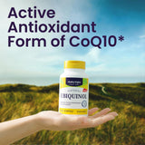 Healthy Origins Ubiquinol – etiquette-bouteille, packaging clair et dosage pratique