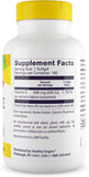 Étiquette Healthy Origins Vitamine E en gros plan, indiquant le dosage et les informations clés.