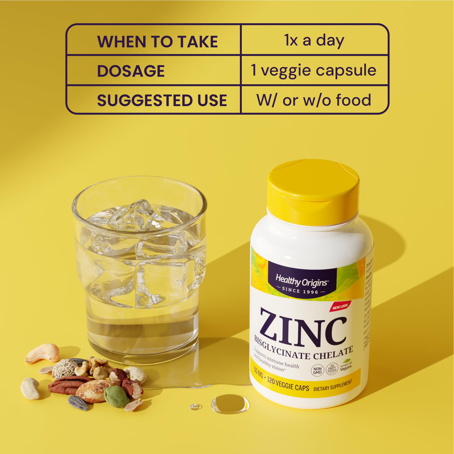 Produit sans gluten, Zinc Bisglycinate adapté aux régimes sans gluten.