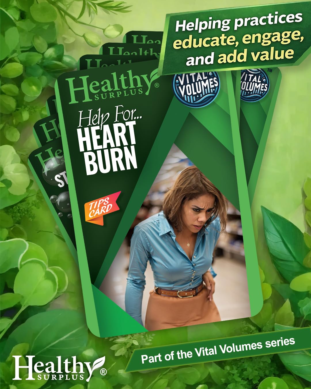 Emballage Healthy Surplus clair et étiquettes lisibles.
