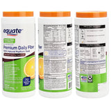 Equate psyllium husk en poudre sans sucre stevia, option légère.