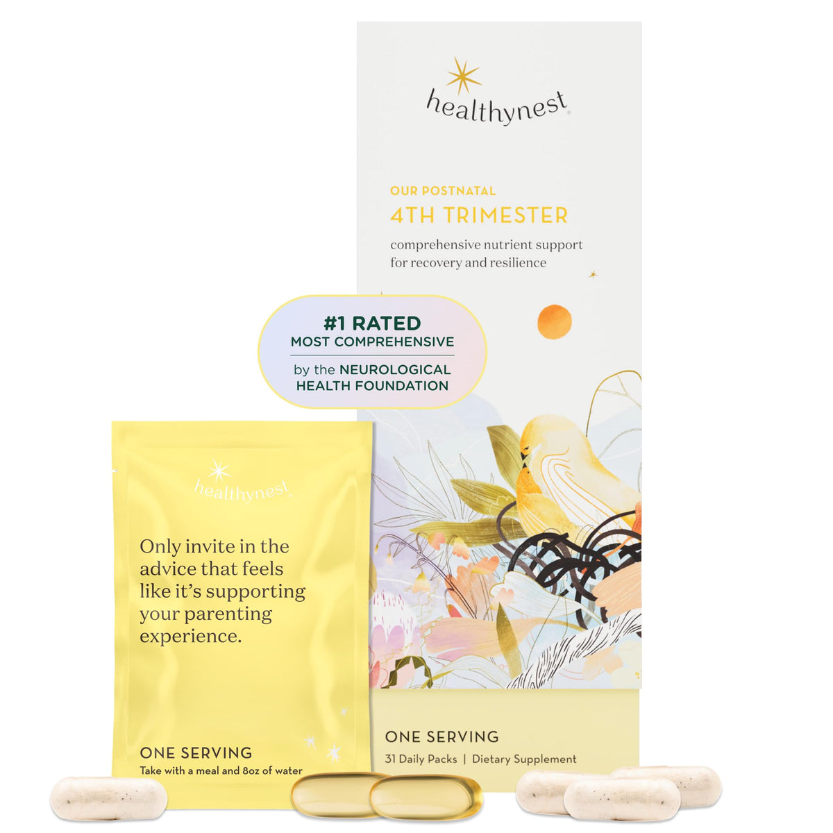 HealthyNest pack pré-dosé quotidien pour une prise pratique.