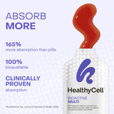Healthycell Bioactive MicroGel, texture douce et absorption facilitée après le petit-déjeuner.