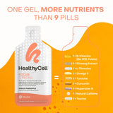 HealthyCell Focus & Recall : format gel nomade pratique en déplacement.