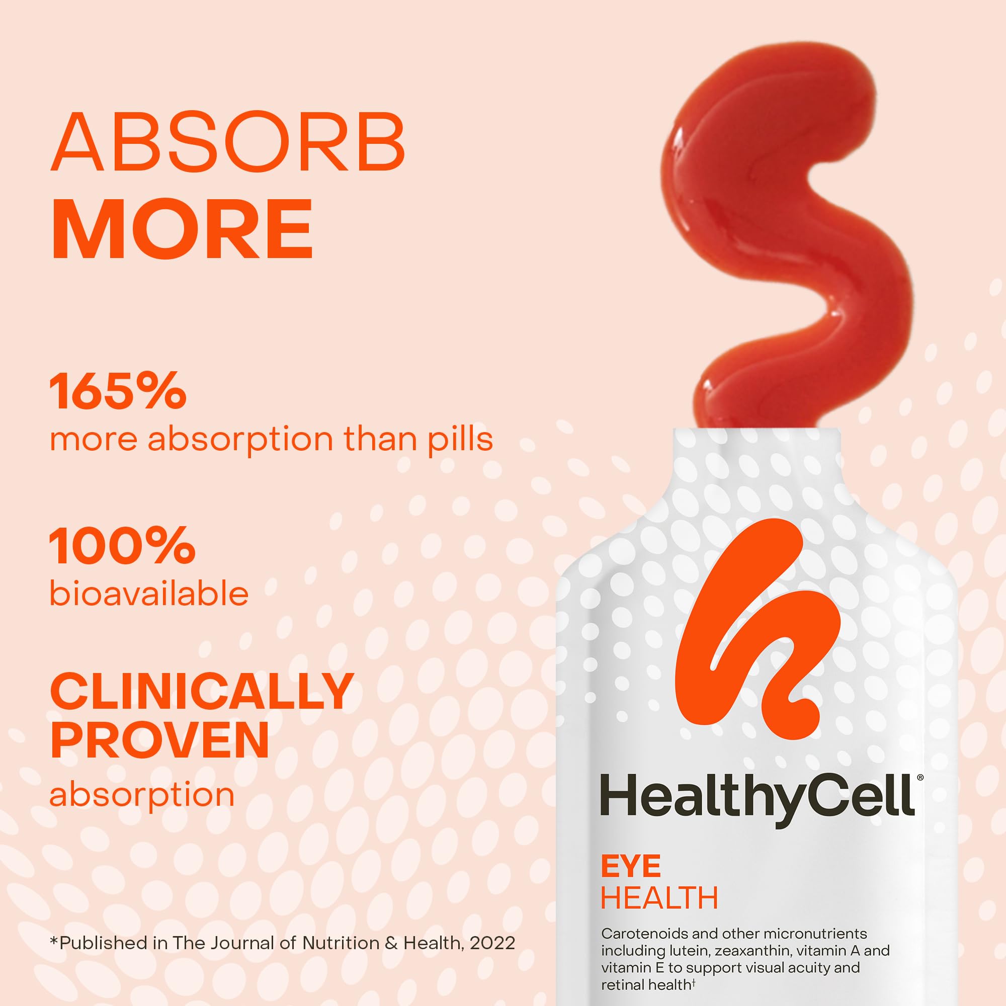 HealthyCell formule-complete-yeux-gel-pack, soutien potentiel de la santé rétinienne.