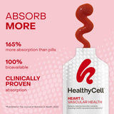 Healthycell formule tout-en-un CoQ10 et Résveratrol, nutriments essentiels.