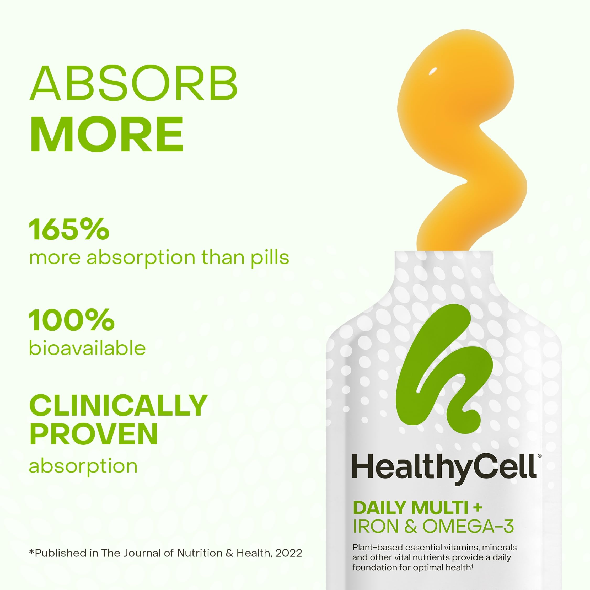 Formule tout-en-un HealthyCell remplace quinze comprimés en une dose.