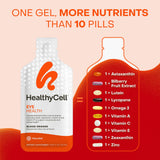 HealthyCell gout-fruité-orange-gel-pack, goût agréable pour une routine quotidienne.