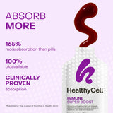 Healthycell Immunité Super Boost: gel refroidi au réfrigérateur pour une fraîcheur maximale.