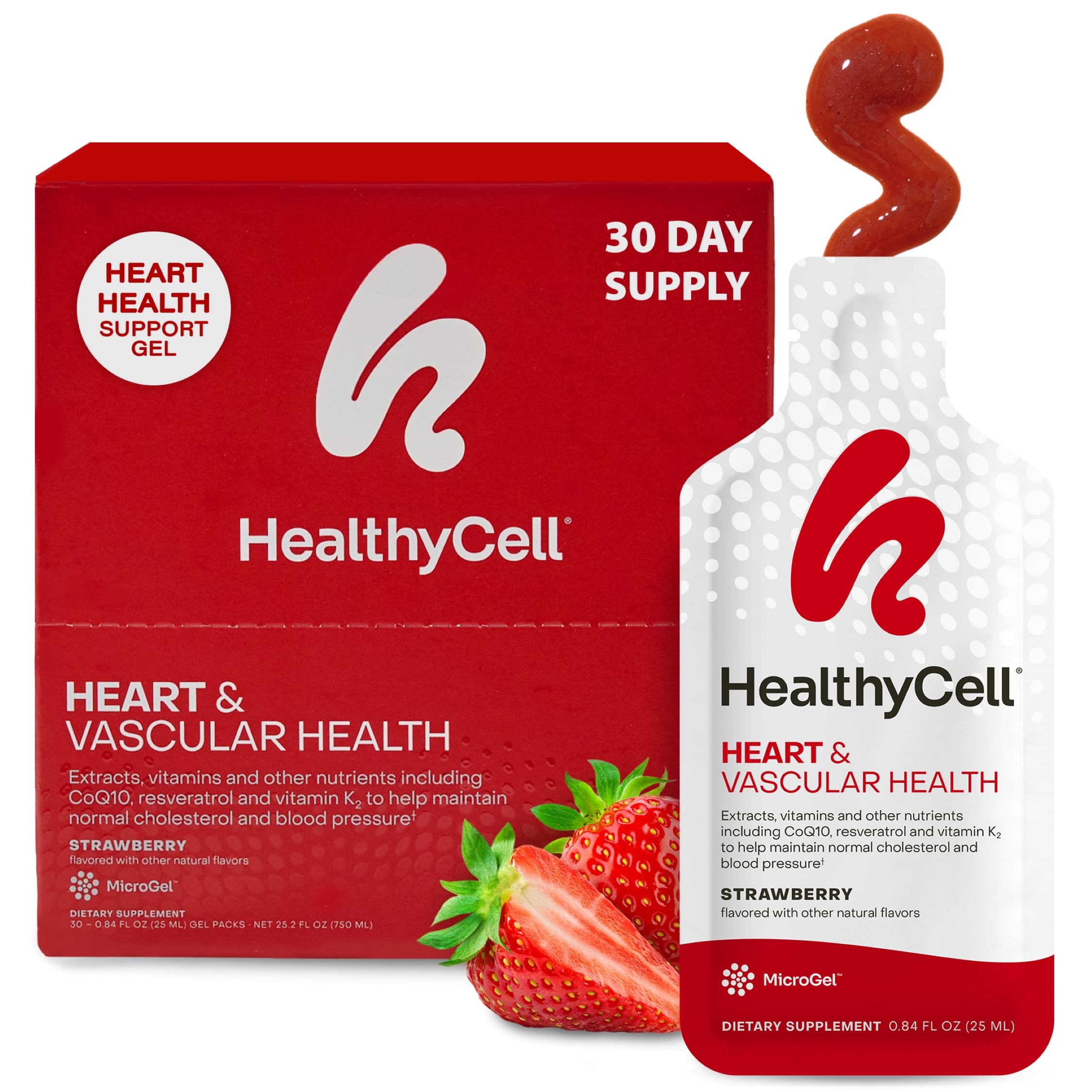 Healthycell pack gel framboise quotidiens, prise pratique et goût agréable.