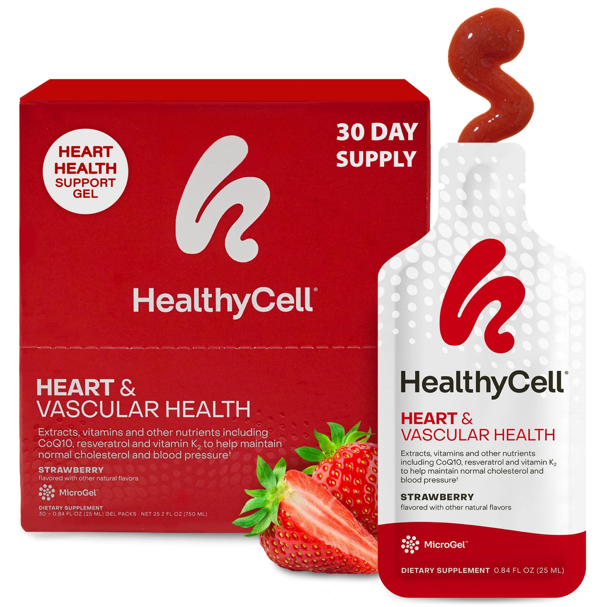 Healthycell pack gel framboise quotidiens, prise pratique et goût agréable.