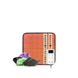 HealthyLine petit tapis infrarouge avec tourmaline, améthyste et obsidienne pour une chaleur apaisante.